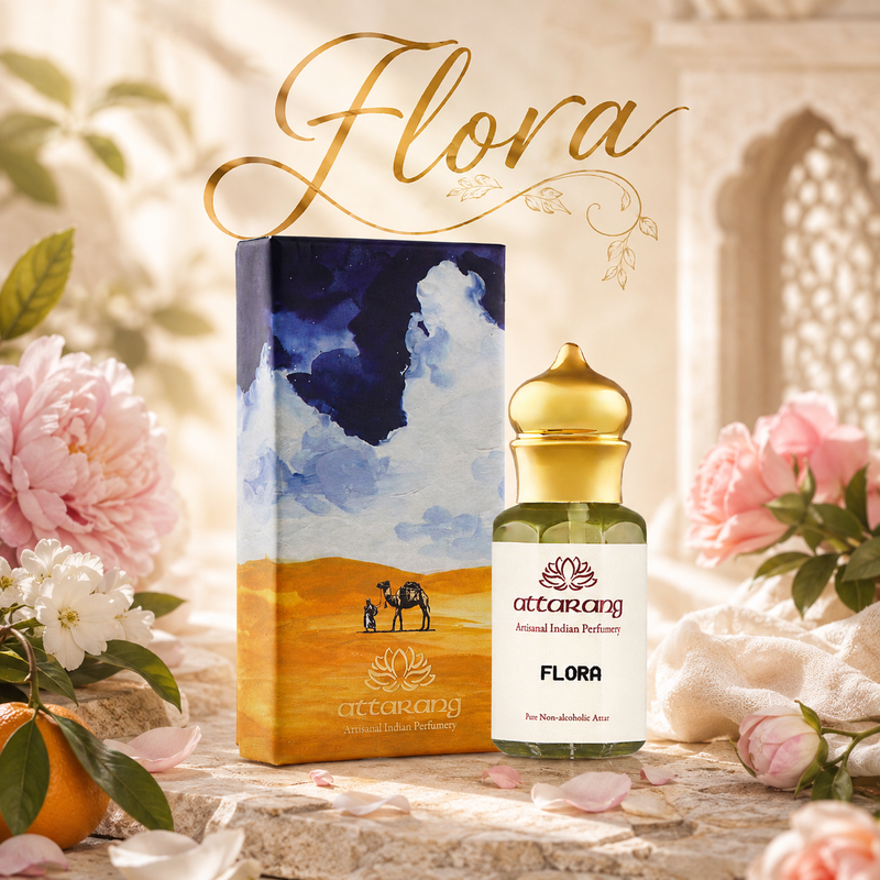 Flora Attar | Mandarin, Peony, Rose, | Attar 10ml