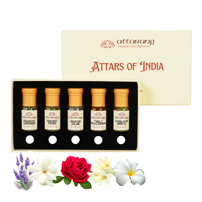 Top 5 Floral Attars of India (5x3ml) 15ml