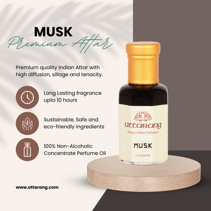 Musk (Kasturi) | Musk, Olibanum & Leather Notes | Attar 10ml