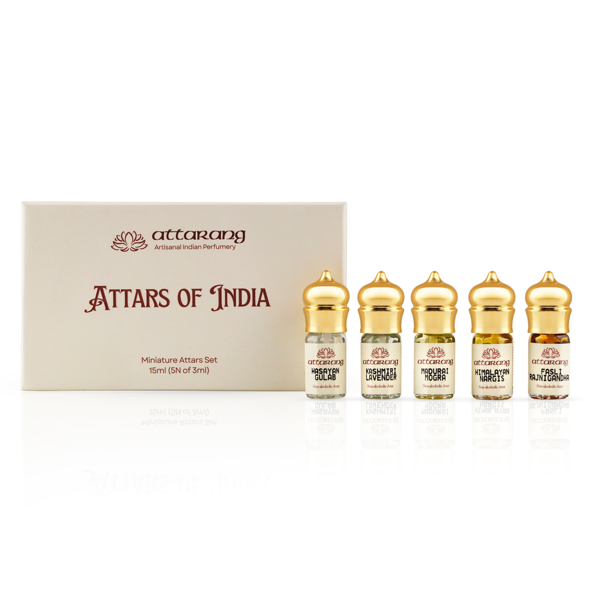 Top 5 Floral Attars of India (5x3ml) 15ml