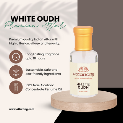 White Oudh | White Oudh, Rose, Sandal Notes | Attar 10ml