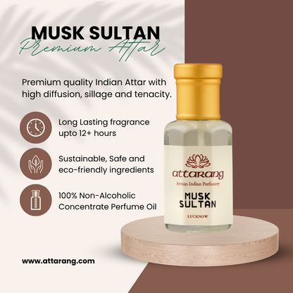 Musk Sultan | Musk, Lily of the valley, Vanilla | Attar 10ml