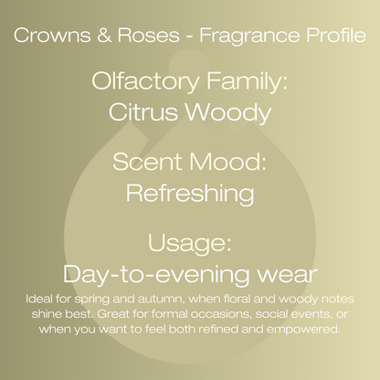 Crowns & Roses | Fresh, Floral, Woody | Perfume Oil 10ml