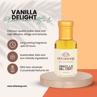 Vanilla Delight | Gourmand, Cocoa & Gardenia Notes | Attar 10ml