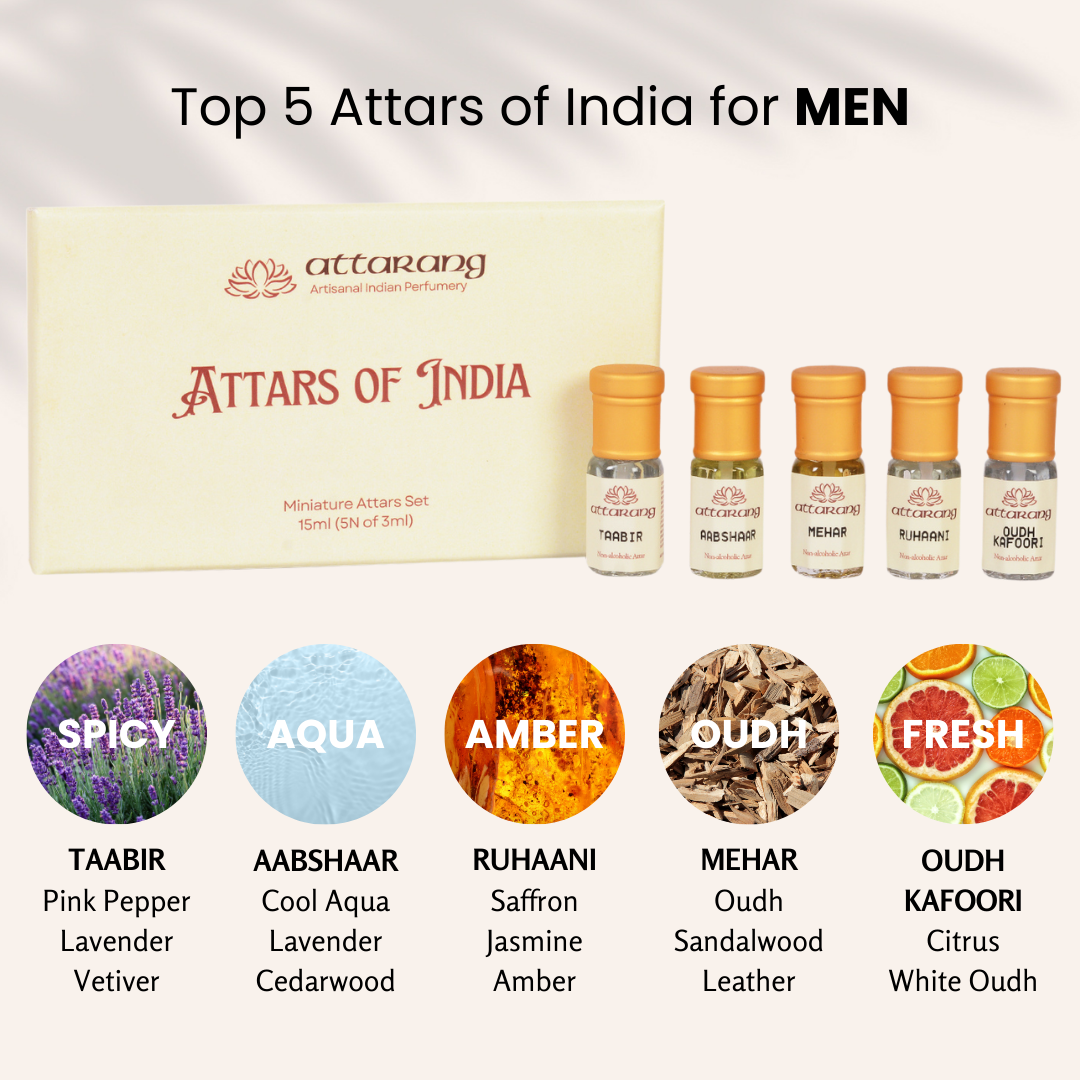 Top 5 Attars of India for Men (5x3ml) 15ml
