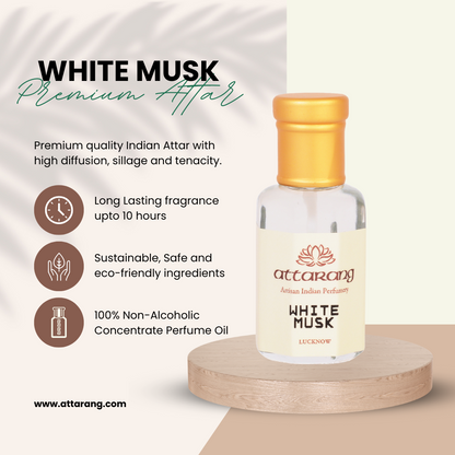 White Musk | Musk, Lilac, Vanilla Notes | Attar 10ml