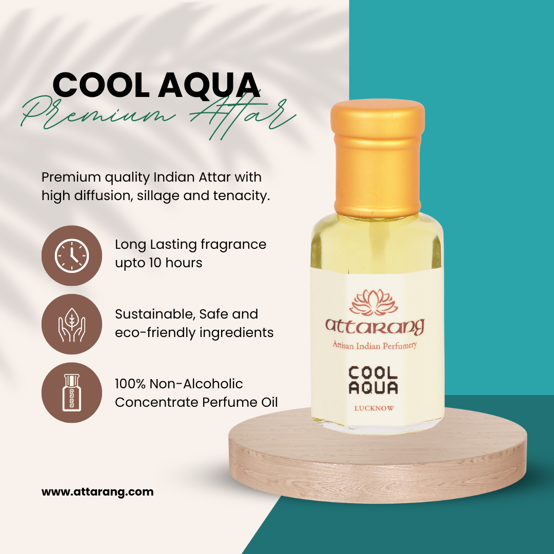 Cool Aqua | Fresh, Cool, Aquatic Notes | Attar 10ml