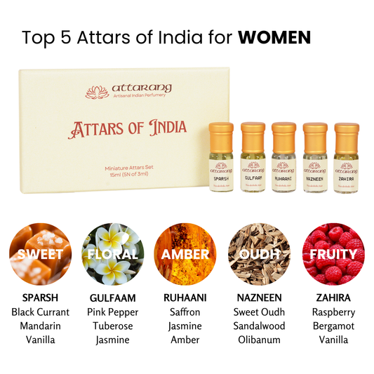 Top 5 Women Attars of India (5x3ml) 15ml
