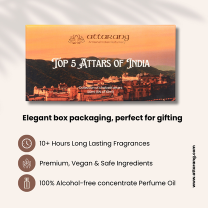 Top 5 Attars of India for Women | Fragrances for Her | 5x10ml Attar Set 50ml