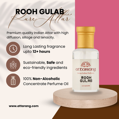 Rooh Gulab | Pure Rose, Rosa x damascena | Attar 10ml