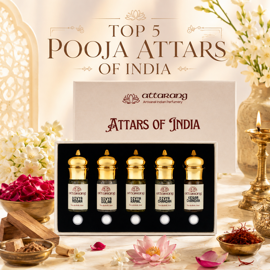 Top 5 Pooja Attars of India (5x3ml) 15ml