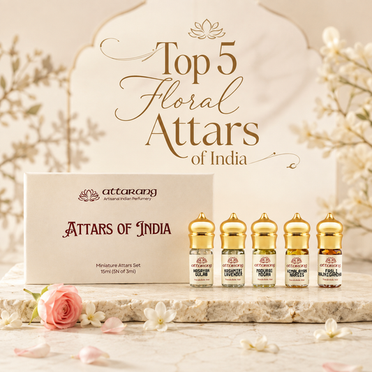 Top 5 Floral Attars of India (5x3ml) 15ml