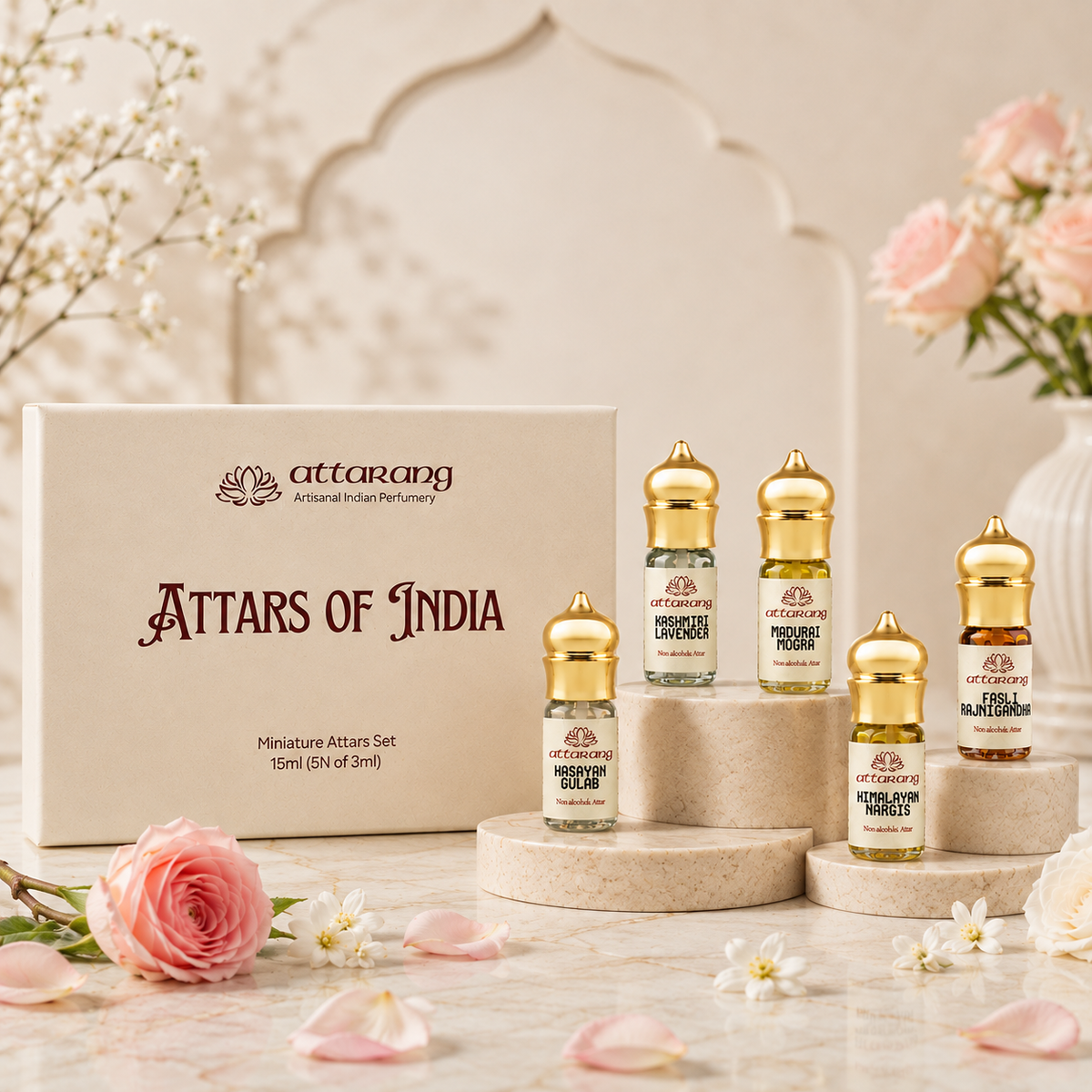 Top 5 Floral Attars of India (5x3ml) 15ml