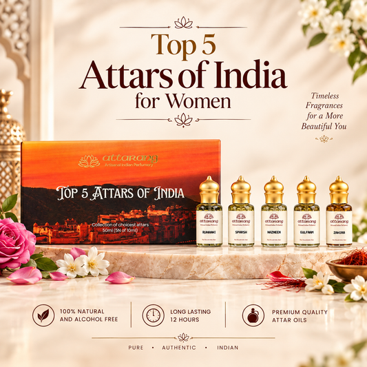 Top 5 Attars of India for Women | Fragrances for Her | 5x10ml Attar Set 50ml