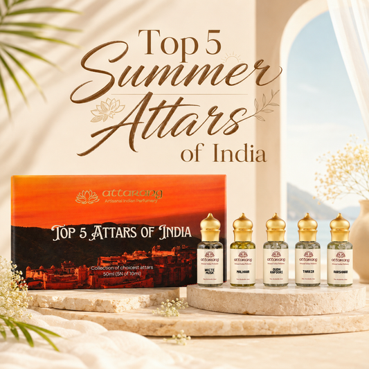 Top 5 Summer Attars of India | Cool, Fresh, Aqua | 5x10ml Attar Set 50ml