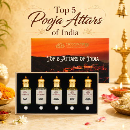 Top 5 Pooja Attars of India | Devotional Fragrances | 5x10ml Attar Set 50ml