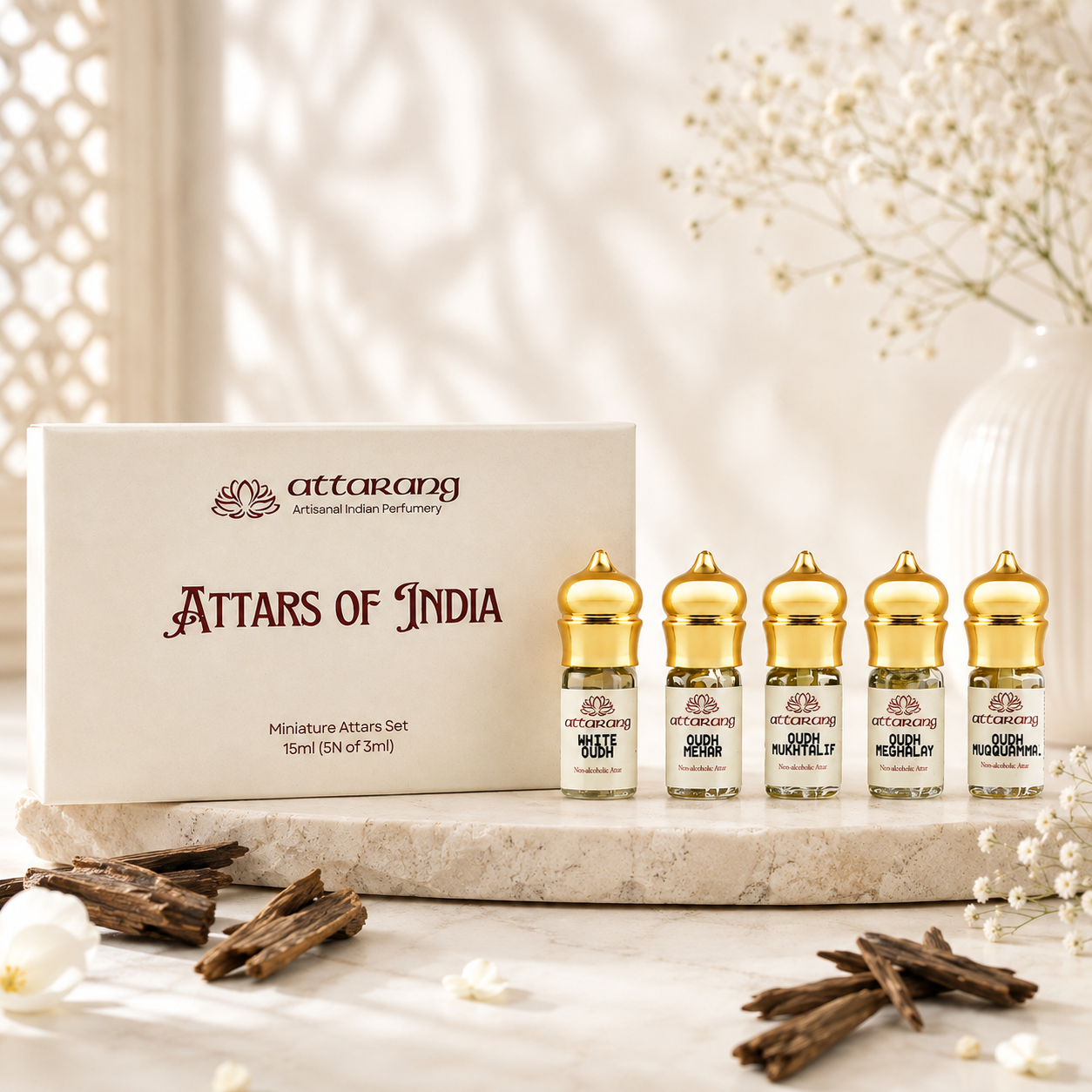 Top 5 Oudh Attars of India (5x3ml) 15ml