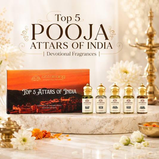 Top 5 Pooja Attars of India | Devotional Fragrances | 5x10ml Attar Set 50ml