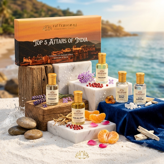 Top 5 Summer Attars of India | Cool, Fresh, Aqua | 5x10ml Attar Set 50ml