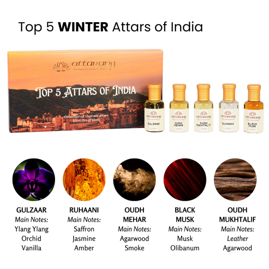 Top 5 Winters Attars of India | Warm, Woody, Mysterious | 5x10ml Attar Set 50ml