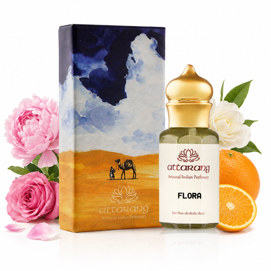 Flora Attar | Mandarin, Peony, Rose, | Attar 10ml